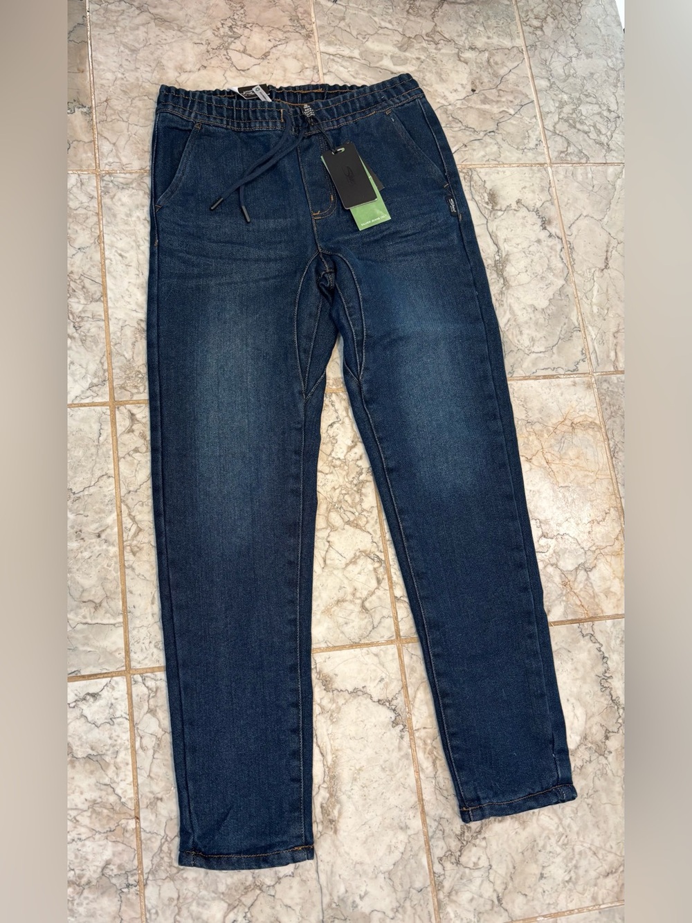 NWT Silver Jeans Nathan Flannel Blanket Lined Boys 12 Skinny Fit Drawstring